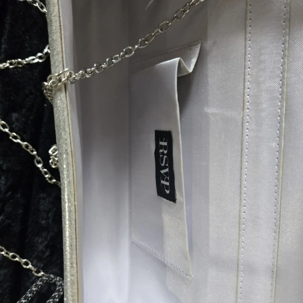 Elegant Silver RSVP Evening Clutch